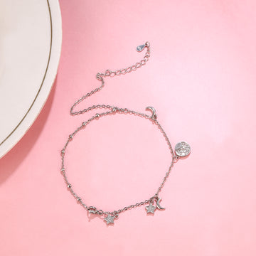 ✨ Celestial Moonlight Charm Bracelet in 925 Silver