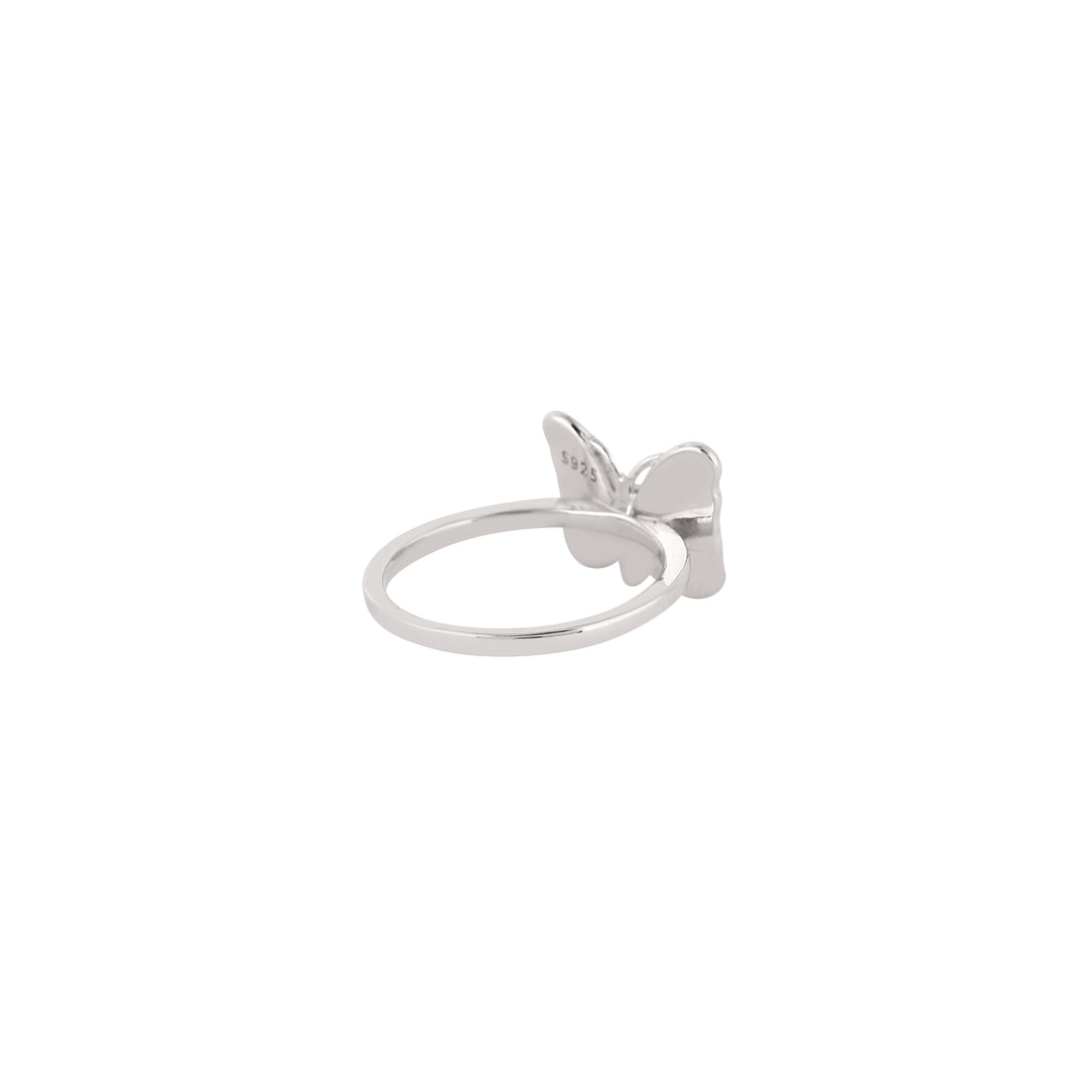 925 silver blue green butterfly ring with ombre enamel and sparkling stone accents