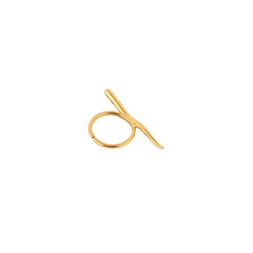 925 silver sculptural wave statement ring side profile