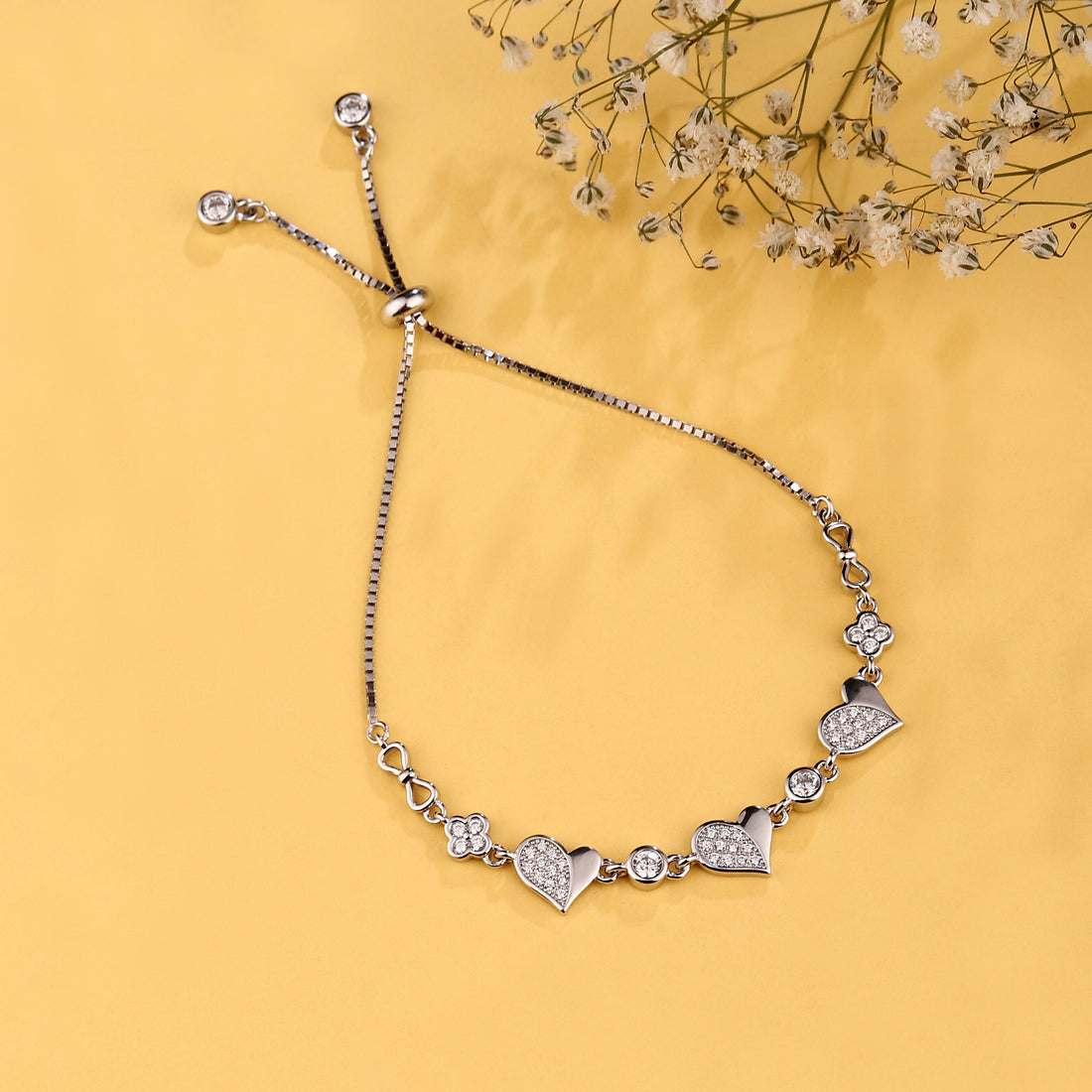 ❤️ 925 Silver Heartfelt Infinity Bolo Bracelet