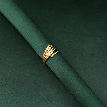 💍 925 Silver Gilded Ripple Wrap Ring – Minimalist Statement ✨