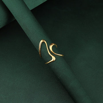 🌊 925 Silver Abstract Tide Open Ring