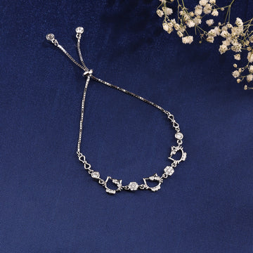 ✨ Whimsical Kitty Pavé Bolo Bracelet in 925 Silver