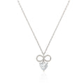 925 silver infinity heart pendant necklace with dangling heart stone