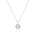 925 silver sunburst pendant necklace with sparkling stone detailing