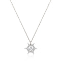 Sparkling Star Pendant & Stud Set in 925 Silver