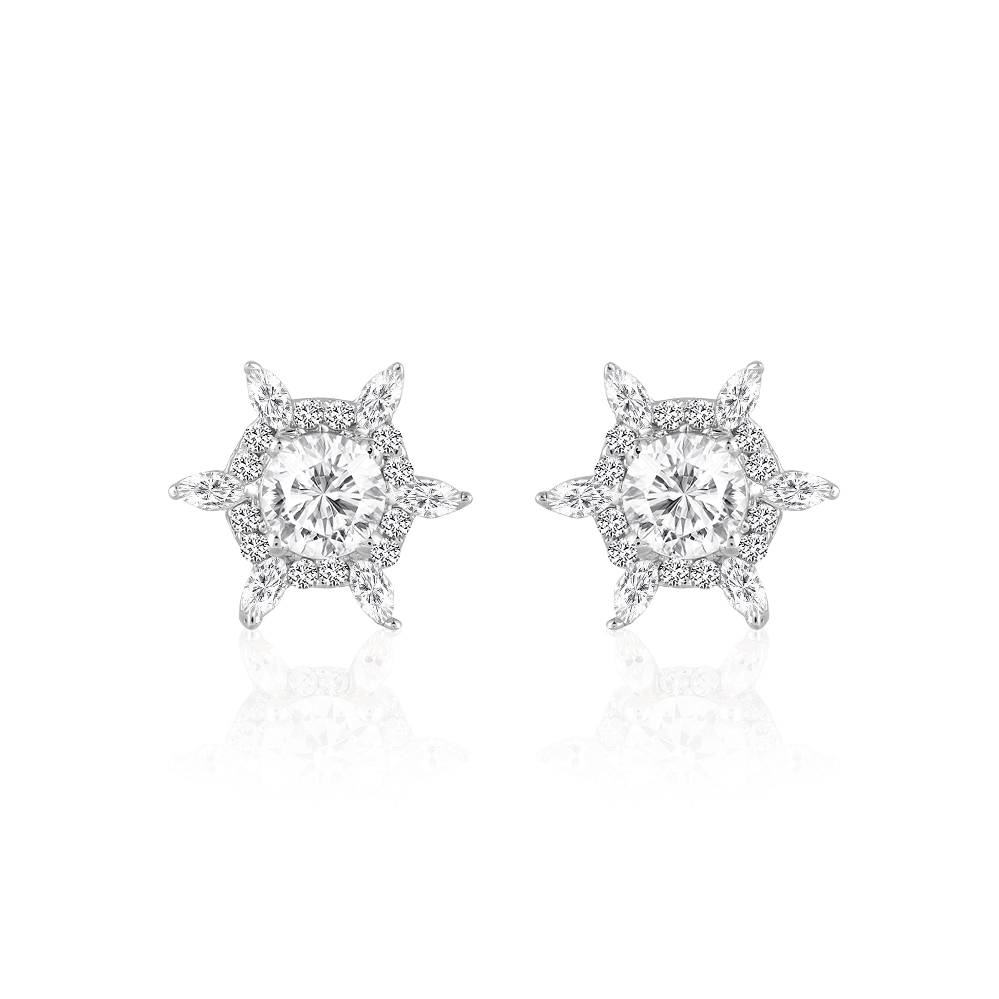 Brilliant Starburst Zircon Pendant Set in 925 Silver