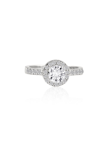 Solitaire Halo Ring – Timeless Sparkle