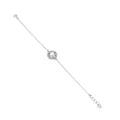 Full view of 925 silver floral pearl bracelet for women