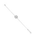 925 silver square emerald-cut bracelet full product view on white background