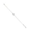 925 silver heart-shaped halo bracelet full product view on white background