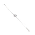 925 silver floral pearl bracelet full product view on white background