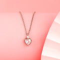 Classic heart-cut 925 silver pendant with polished open frame design