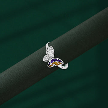 👑 Two-Tone Majesty Butterfly 925 Silver Ring