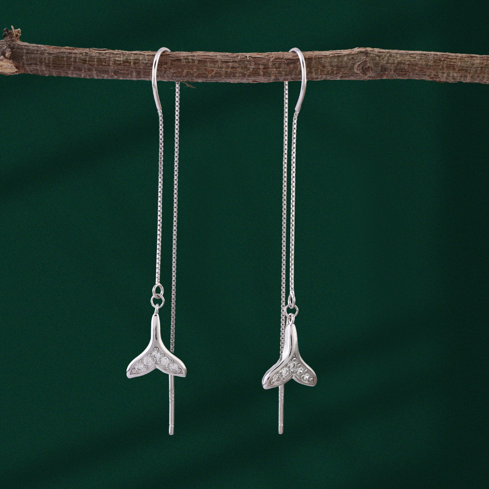 Ocean Whisper Threader Earrings (SUI DHAGA)