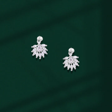 🌸 Elegant Marquise Fan Studs in 925 Silver
