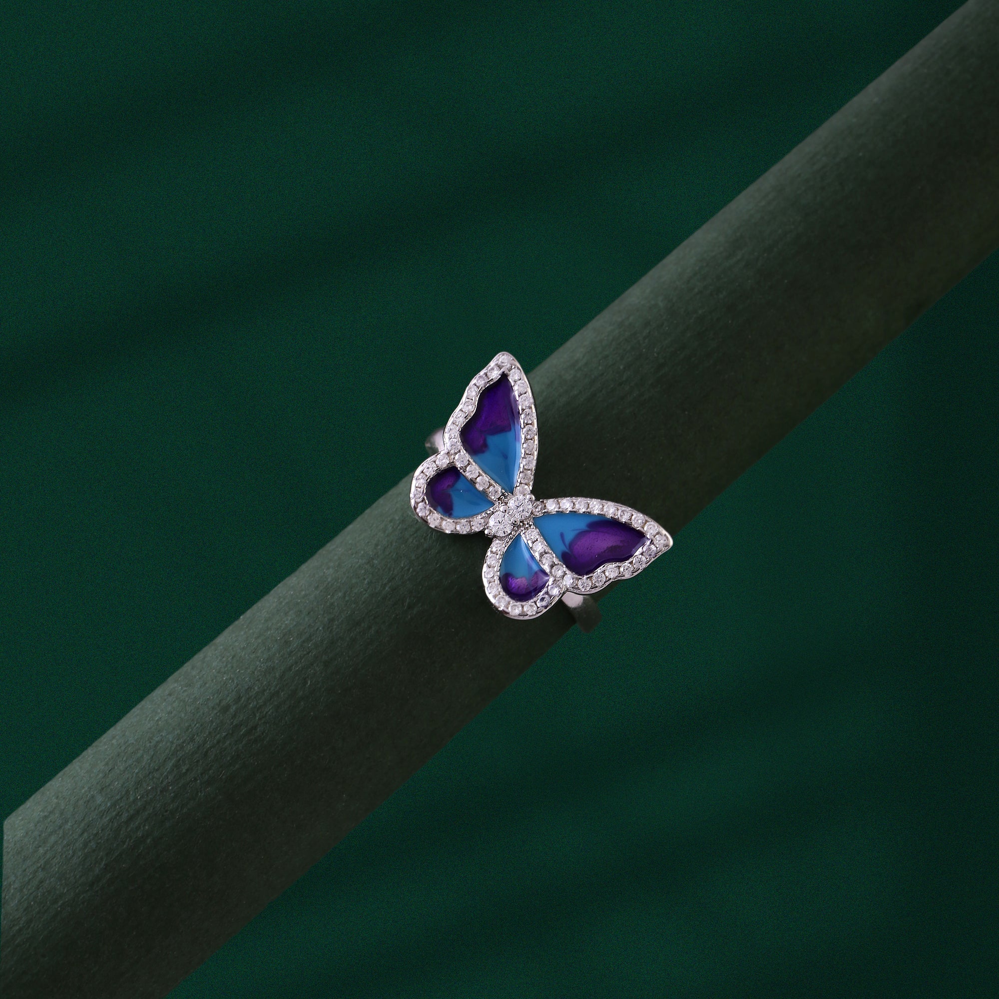 Mystic Twilight Butterfly Ring