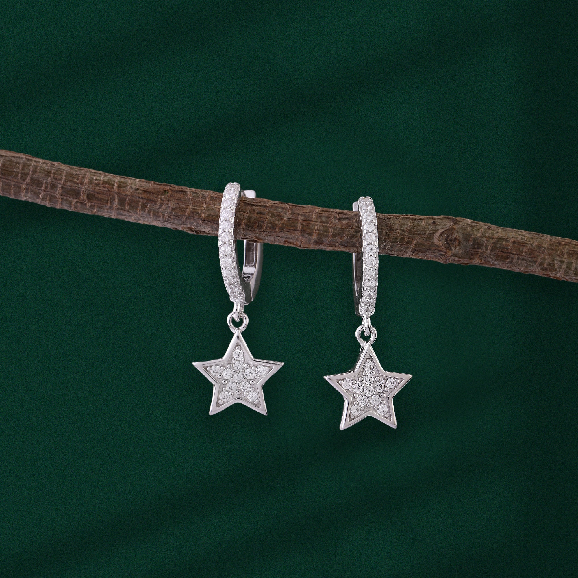 Starlight Spark Hoop Earrings