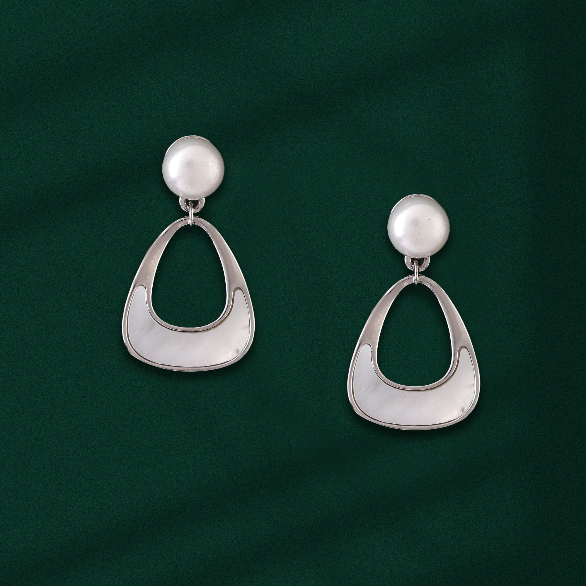 Luna Arc Drop Earring with MOP