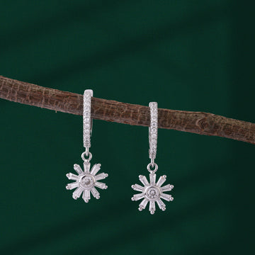 ✨ Dazzling Starburst 925 Silver Drop Earrings