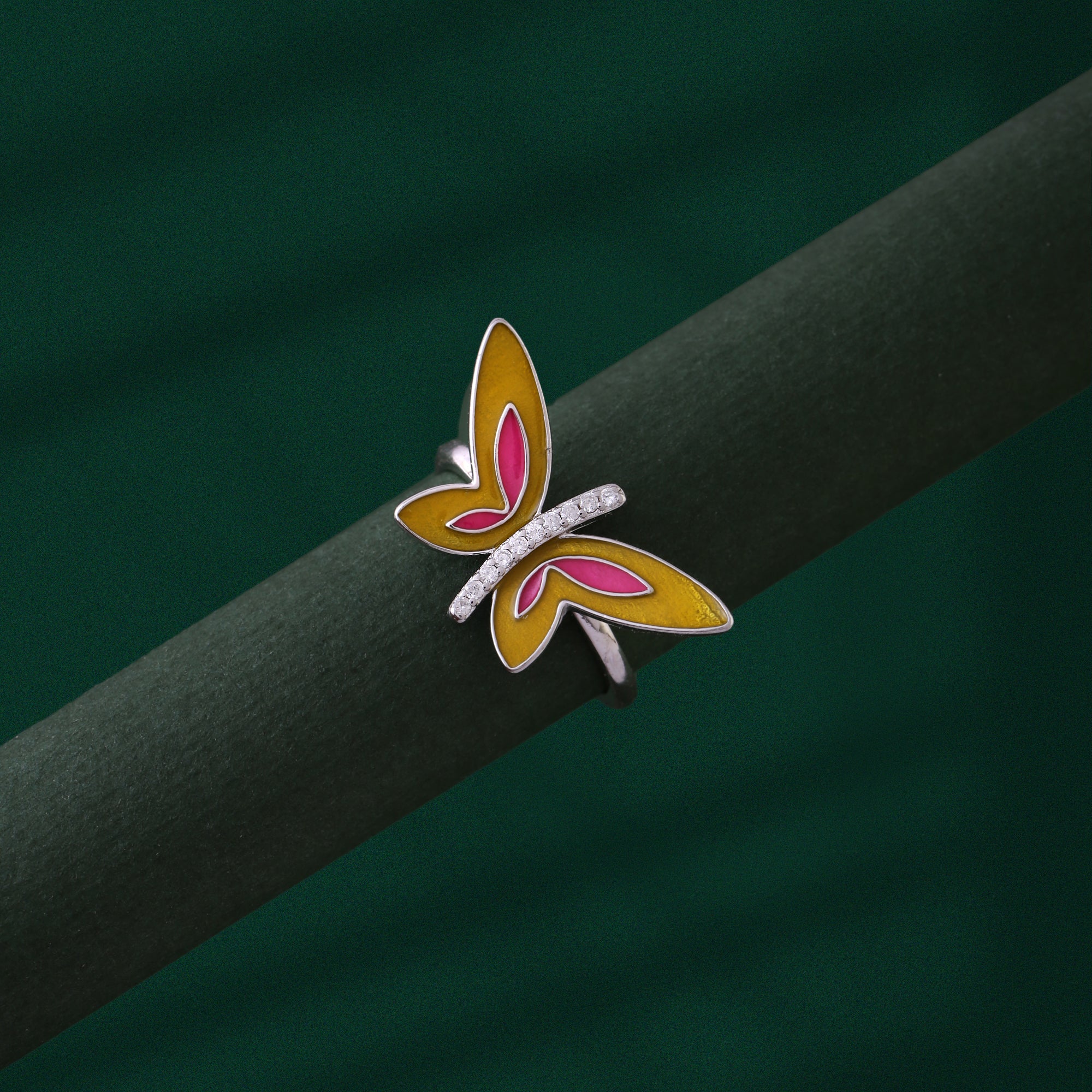 Moonlight Mirage Butterfly Ring