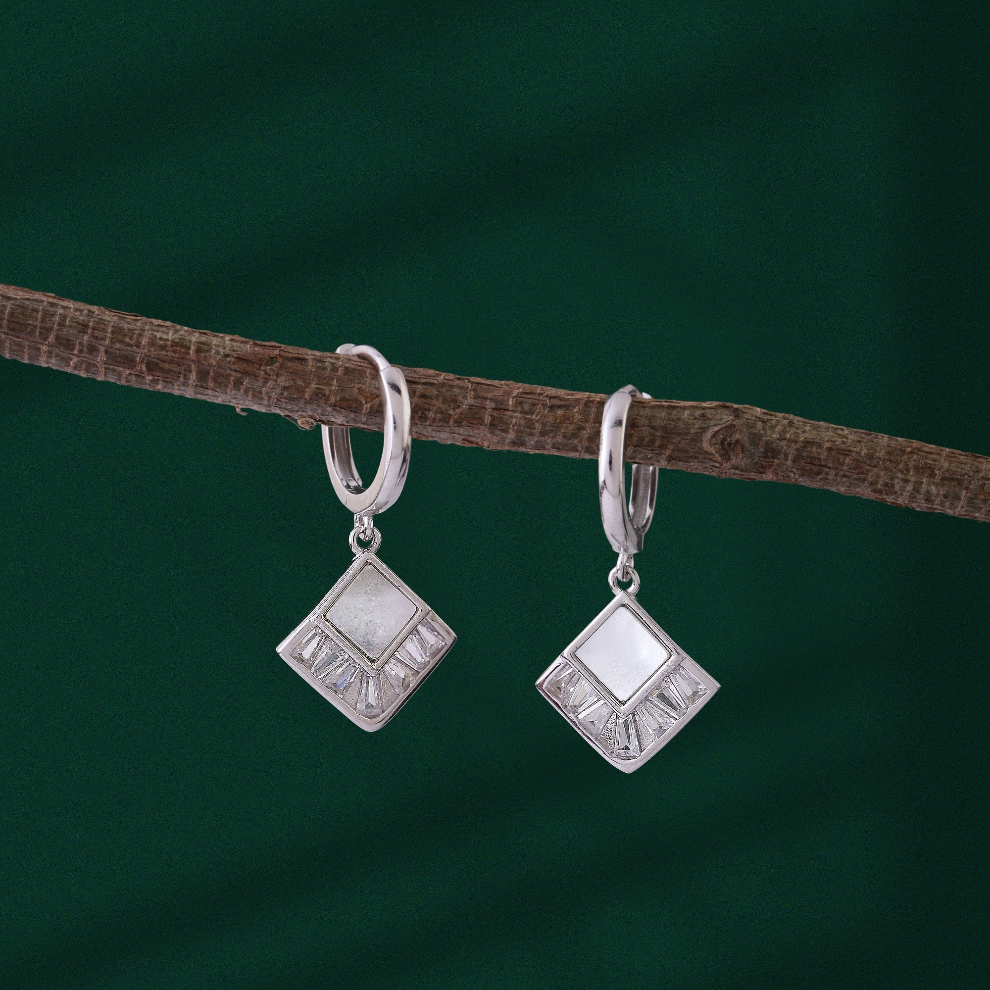 Crystal Prism Drop Earrings