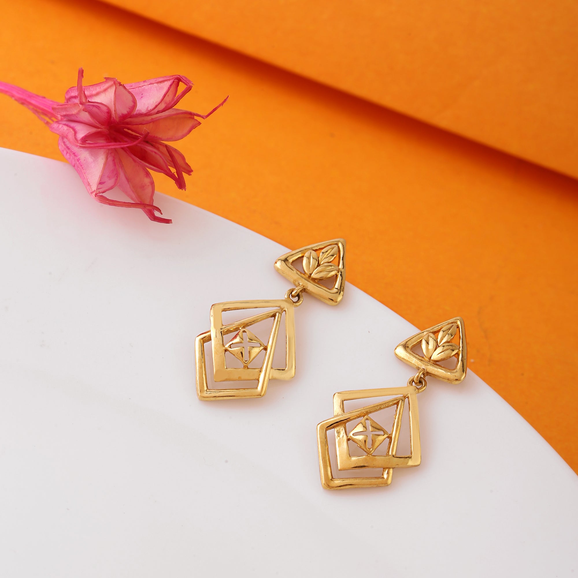 Golden Prism Sterling Silver Earrings