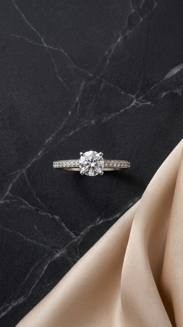 Minimal Luxury Solitaire Ring in 925 Silver ✨