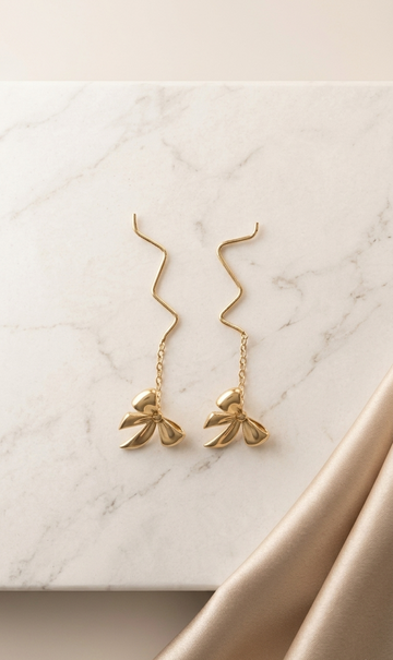 🎀 925 Silver Bow tie Earrings