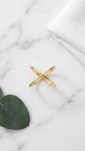 ❌ 925 Silver Minimalist Criss-Cross "X" Ring