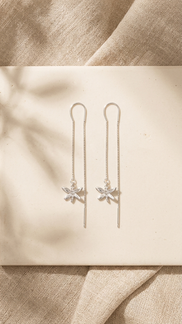🦋 925 Silver Sparkling Dragonfly Threader Earrings
