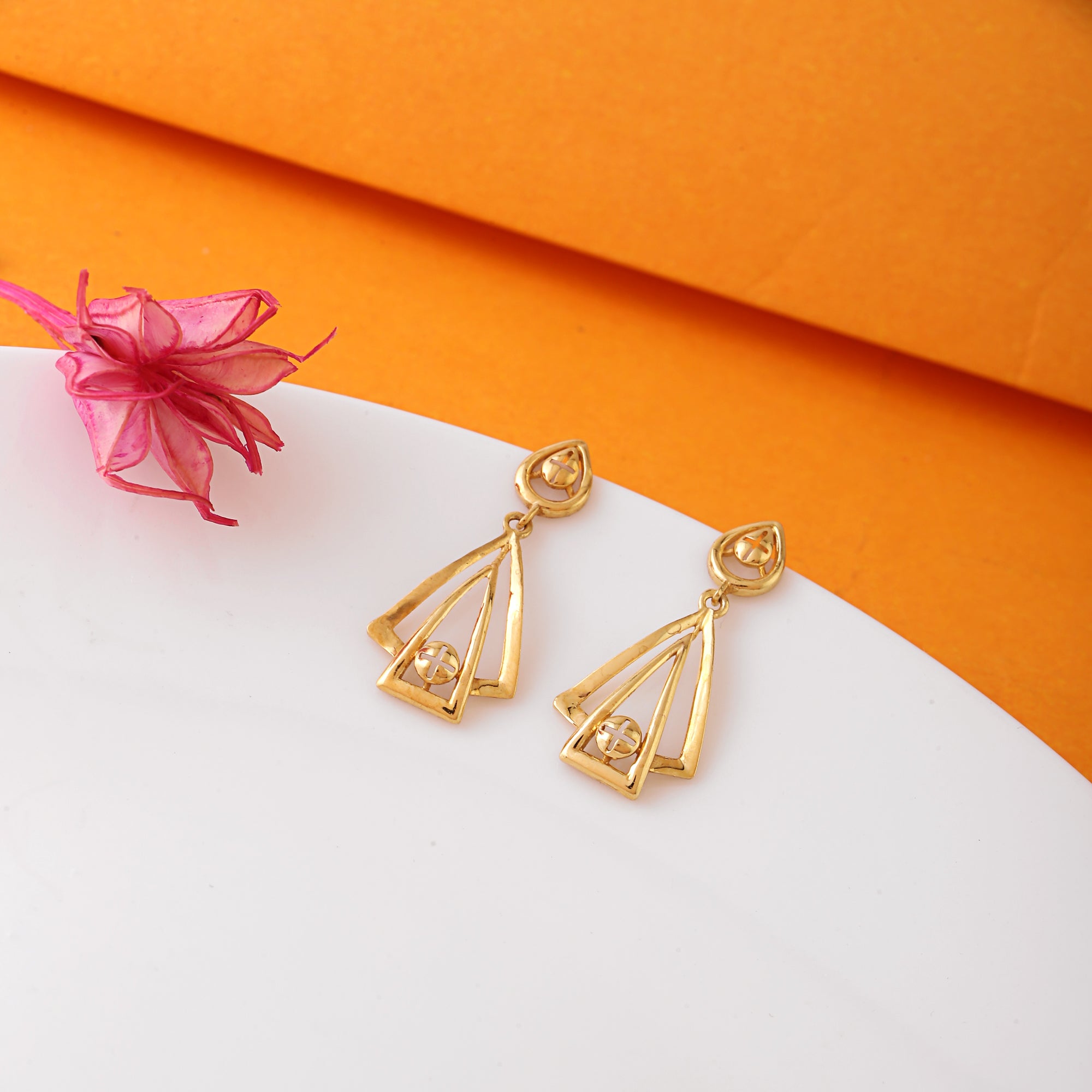 Golden Prism Sterling Silver Earrings